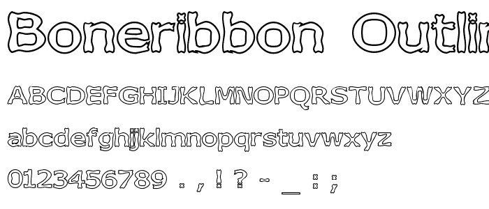 Boneribbon Outline font